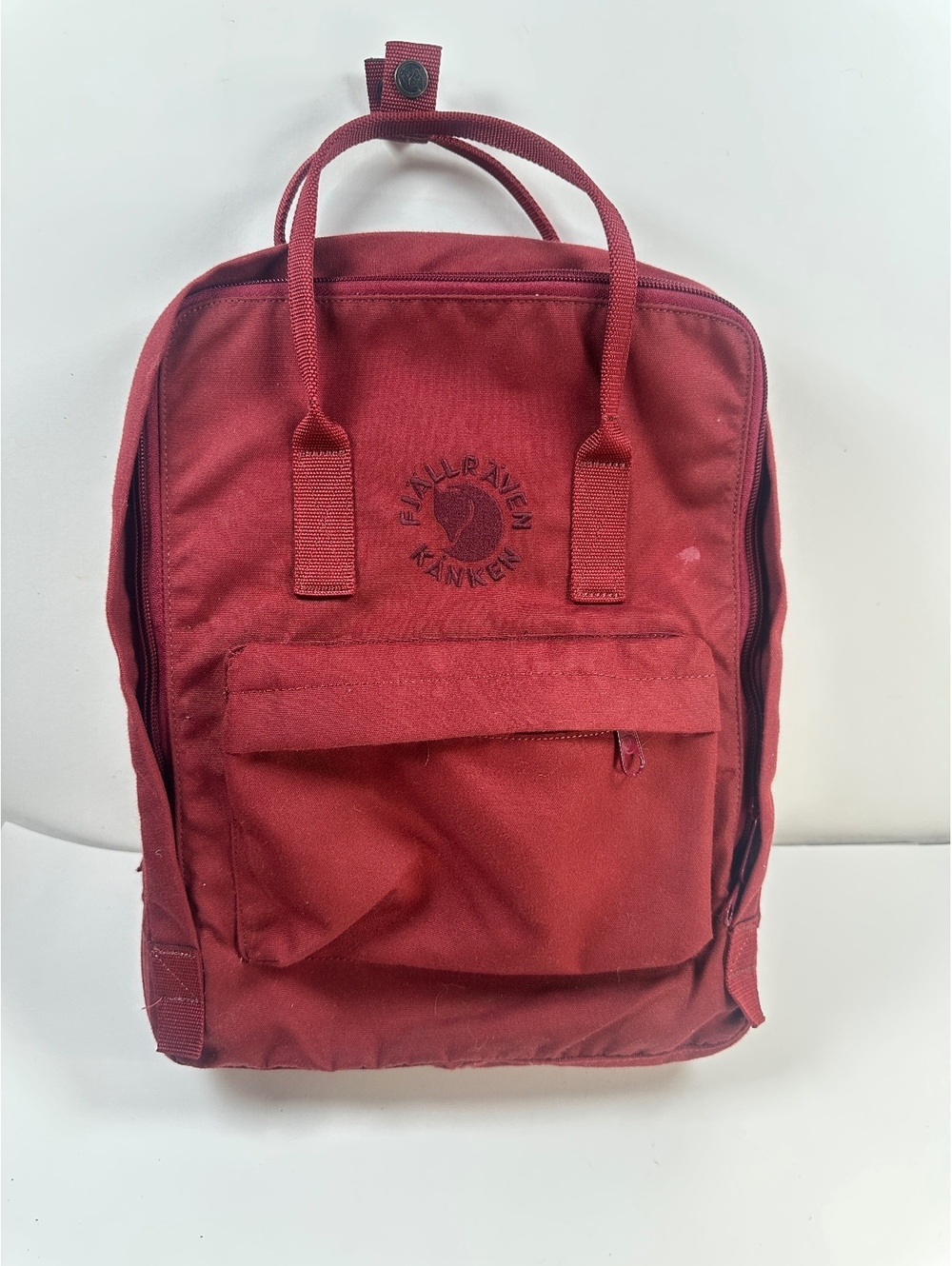 Fjallraven Mini Backpack Re-Kanken 23548 Maroon Polyester 4 Pocket 14x11x5